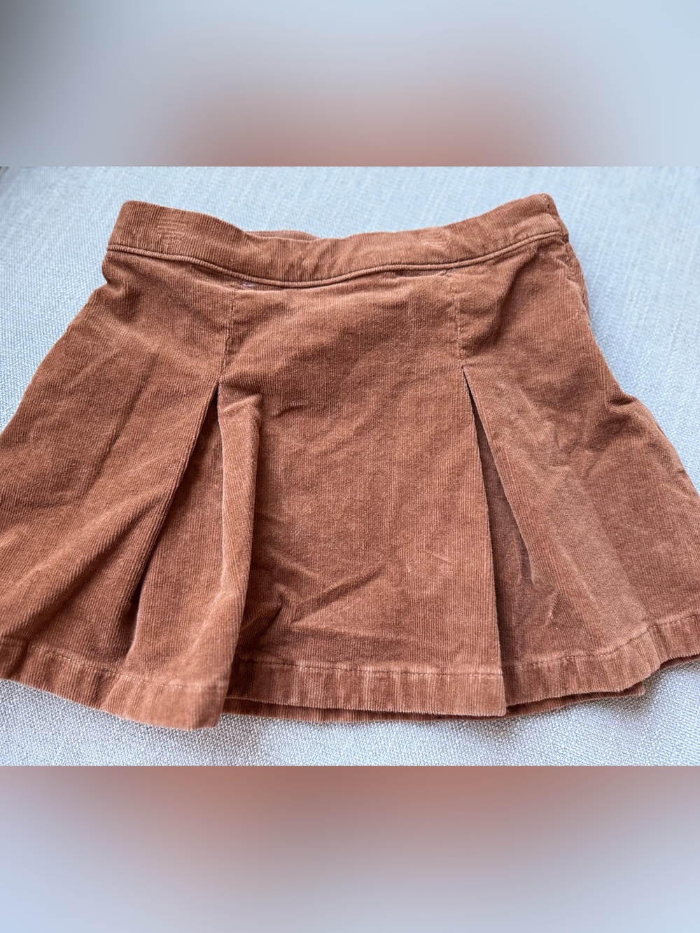 Crewcuts Brown Corduroy Pleated Skirt